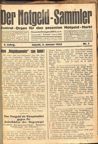 Der Notgeld-Sammler 2.Jahrgang, 1922, Nr. 1 bis Nr. 12
