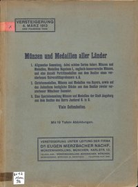 Dr. Eugen Merzbacher Nachf. Münzenhandlung, Versteigerung 4. März 1913
