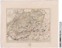 Landkarte "Neue Karte von der Schweiz in XIII. Cantone eingetheilt, nebst ihren Bundsverwandten und Unterthanen"
