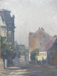 Ölbild: Nikolaiplatz Grimma