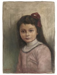 Ölbild: Porträt eines Mädchens