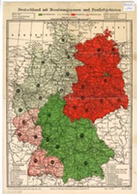 Deutschland mit Besatzungszonen und Postleitgebieten