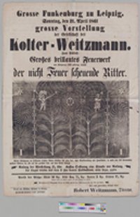 Anschlagzettel: Grosse Vorstellung der Gesellschaft des Kolter-Weitzmann.